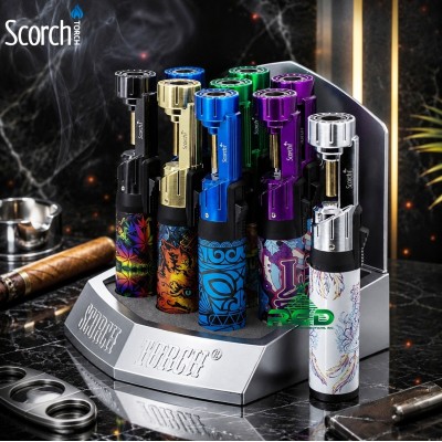 SCORCH TORCH SINGLE FLAME ASST. COLORS STDS247 - 9CT/ DISPLAY